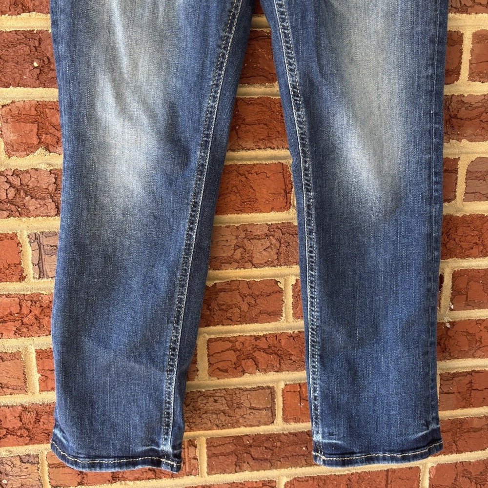 Silver‎ Jeans Women's Blue Aiko Capri Dark Wash Stretch Denim Straight 26X22.5 - Picture 3 of 7